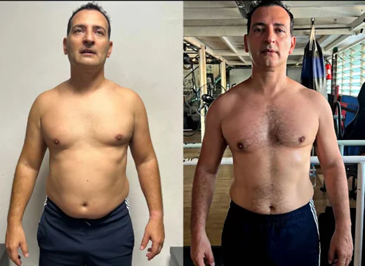 Transformation physique avant et après un accompagnement BBFIT